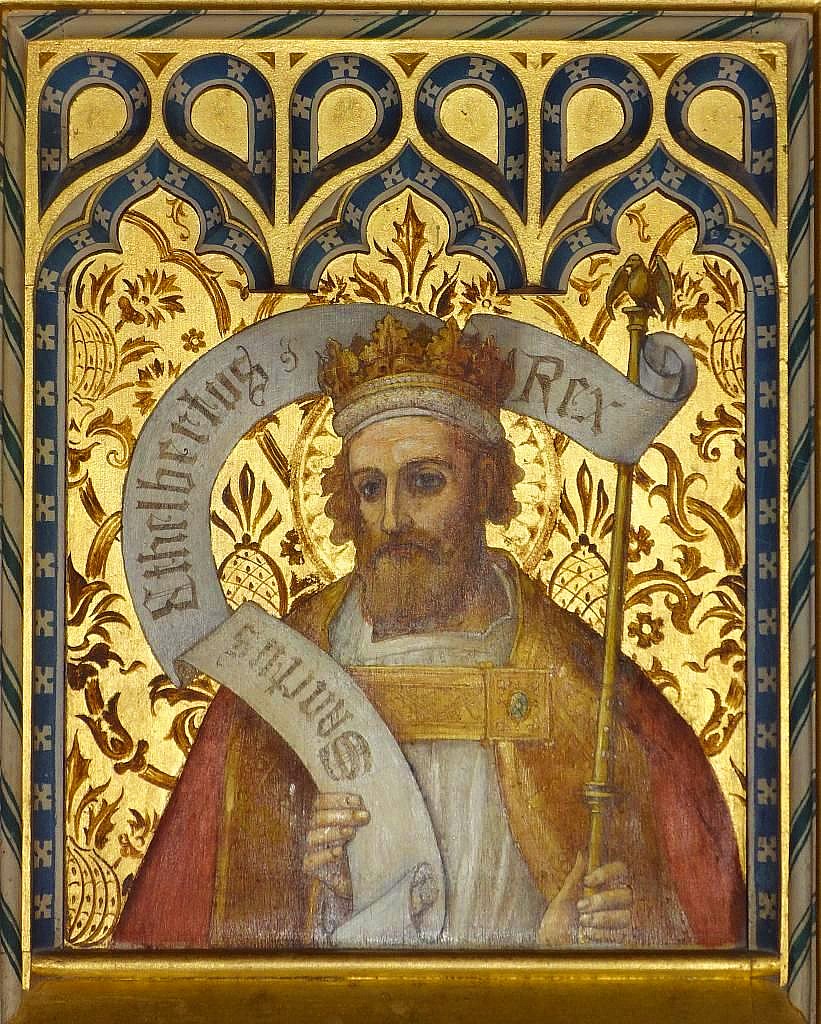 Saint of the Day 24 February Saint Ethelbert of Kent (552616) King