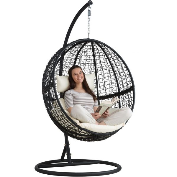 ANAYADECORE SINGLE SEATER HANGING SWING WITH STAND FOR BALCONY , GARDEN