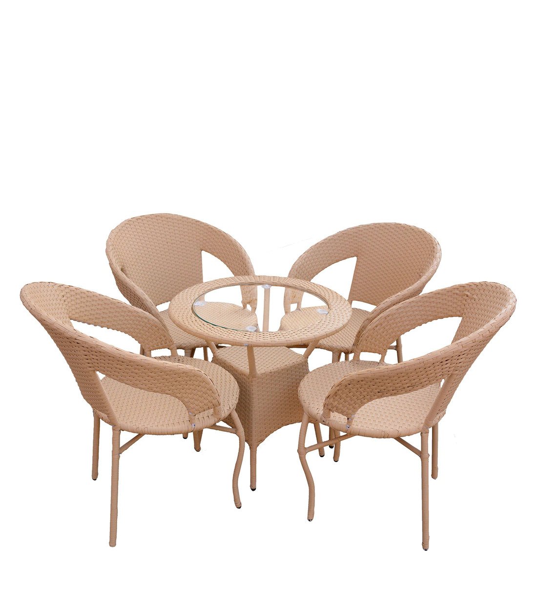 ANAYADECORE OUTDOOR FURNITURE GARDEN PATIO SEATING SET 1+4 4 CHAIRS AND