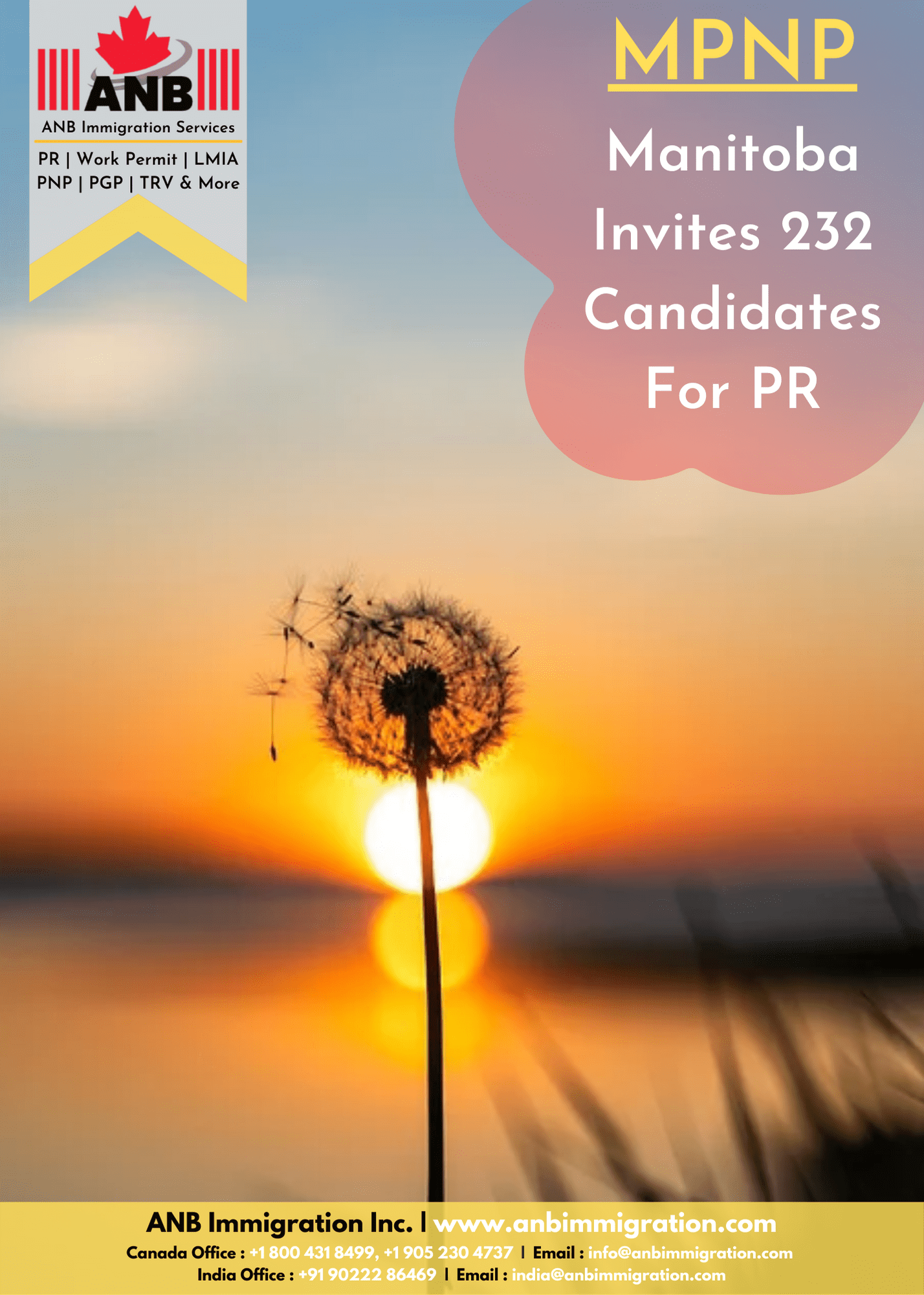 Manitoba Invites 232 Candidates For PR ANB Immigration