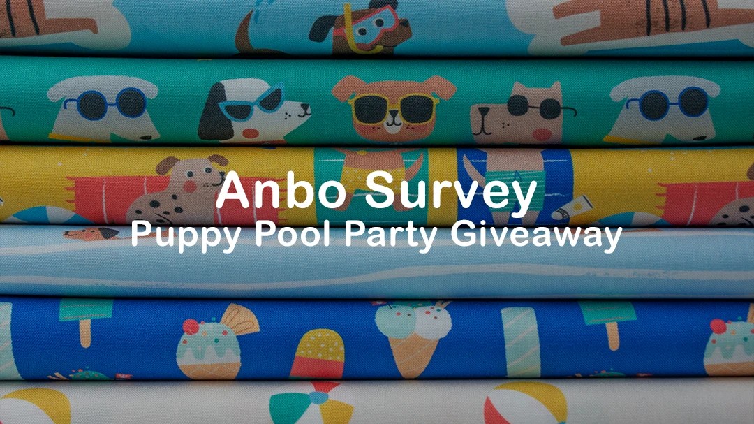 Puppy Pool Party FQ Giveaway! Anbo Textiles