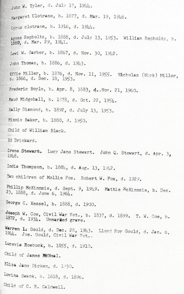 graves in Greenlawn Cemetery, Pratt, Kansas in Biddulph Township