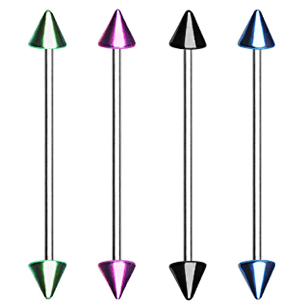 Spiked Industrial Barbell Anchored Arts Tattoo Parlour