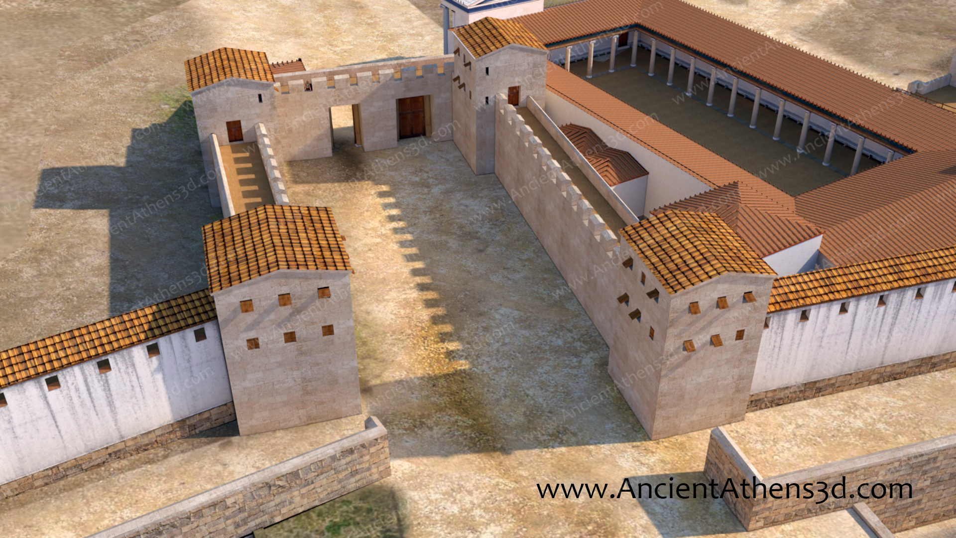 Kerameikos City Walls Ancient Athens 3D