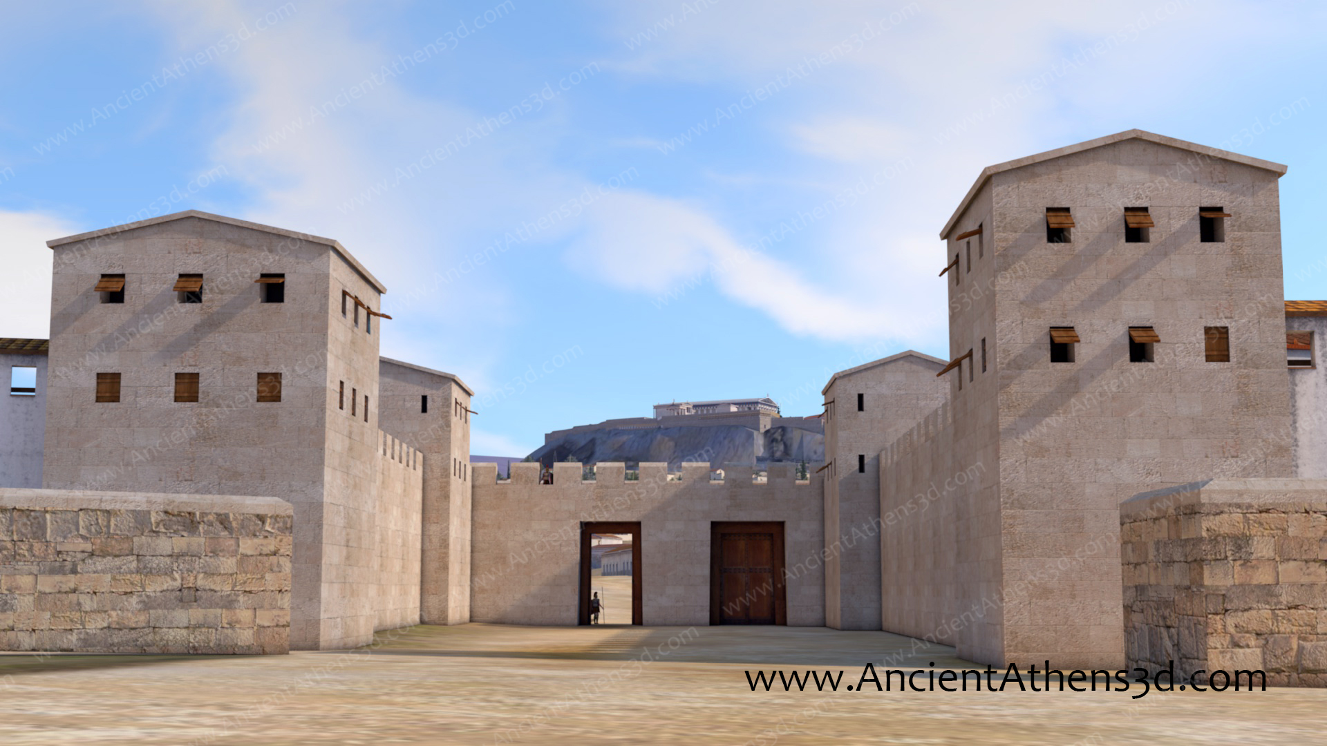 Kerameikos City Walls Ancient Athens 3D