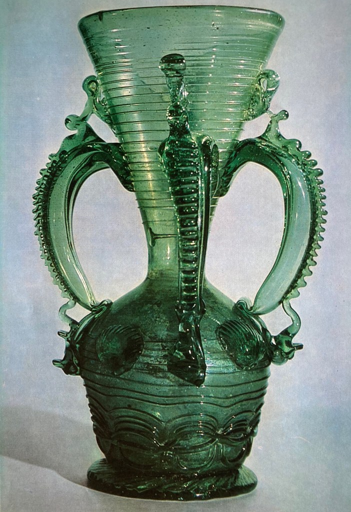 SPANISH GLASS WITH SPECTACLES DECORATION Ancient Glass Blog of The Allaire Collection