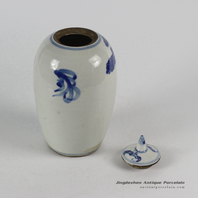 RYLU53_Small Blue and White Ceramic Pots Chinese Antique Porcelain