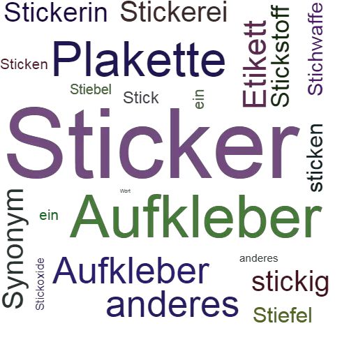 STICKER SynonymLexikothek • ein anderes Wort für Sticker