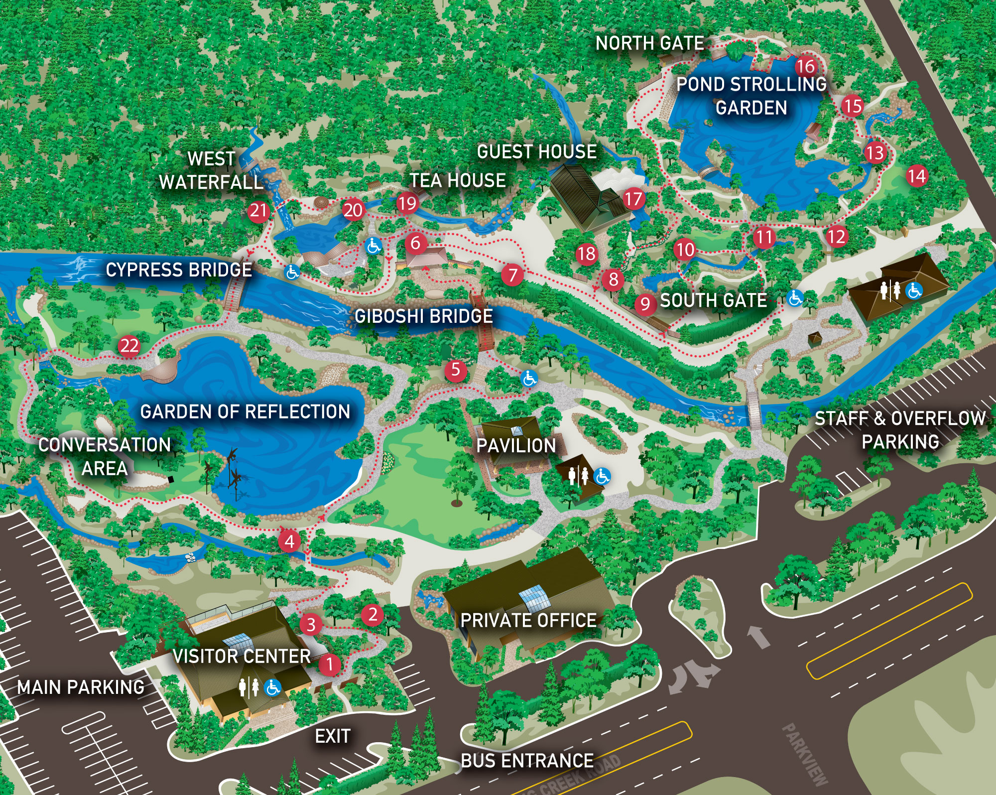 Spring Bloom Map Anderson Japanese Gardens