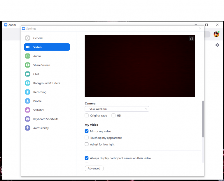 How to Disable Mirroring of Video on Zoom Cloud Meeting? AndowMac