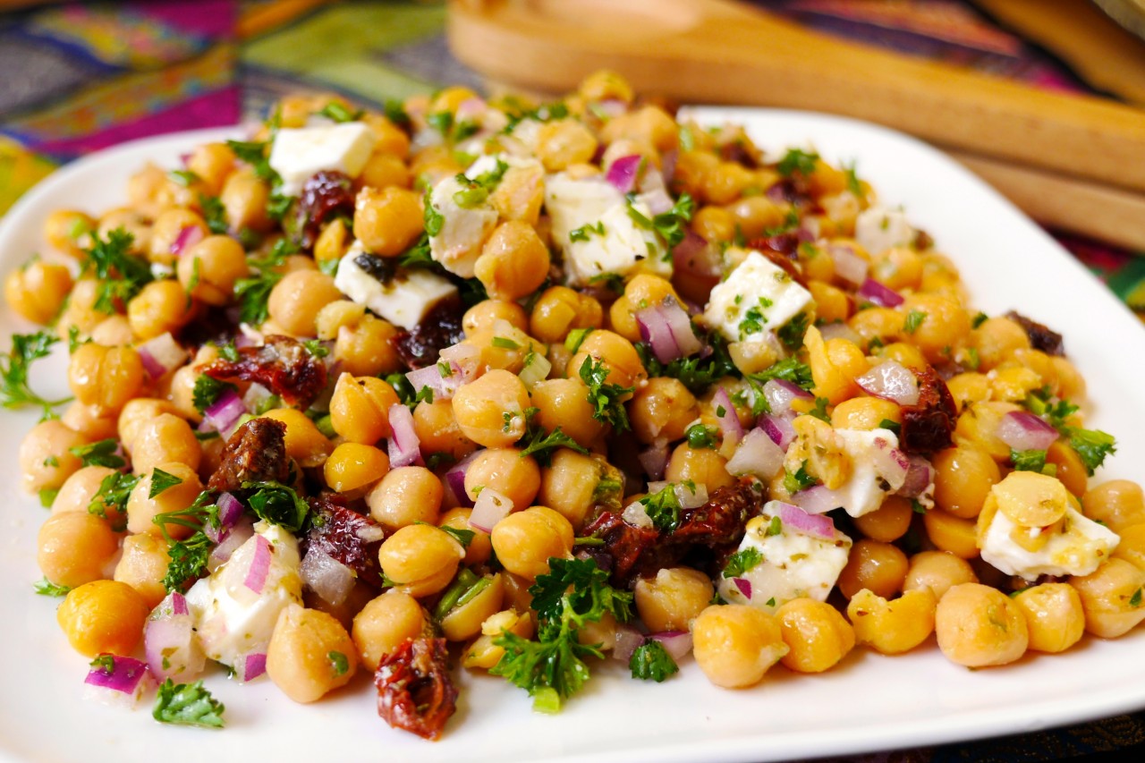Chickpea, Feta and Sundried Tomato Salad Andrea Beaman