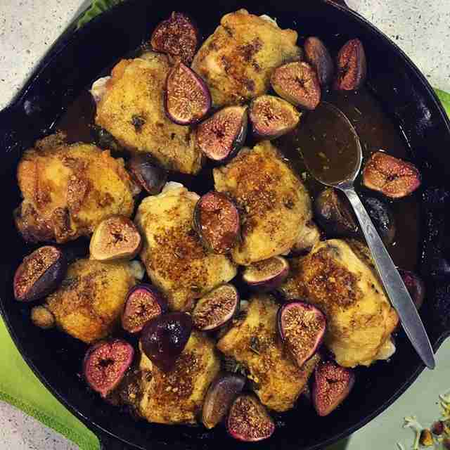 Balsamic glazed chicken with figs Andrea Buckett