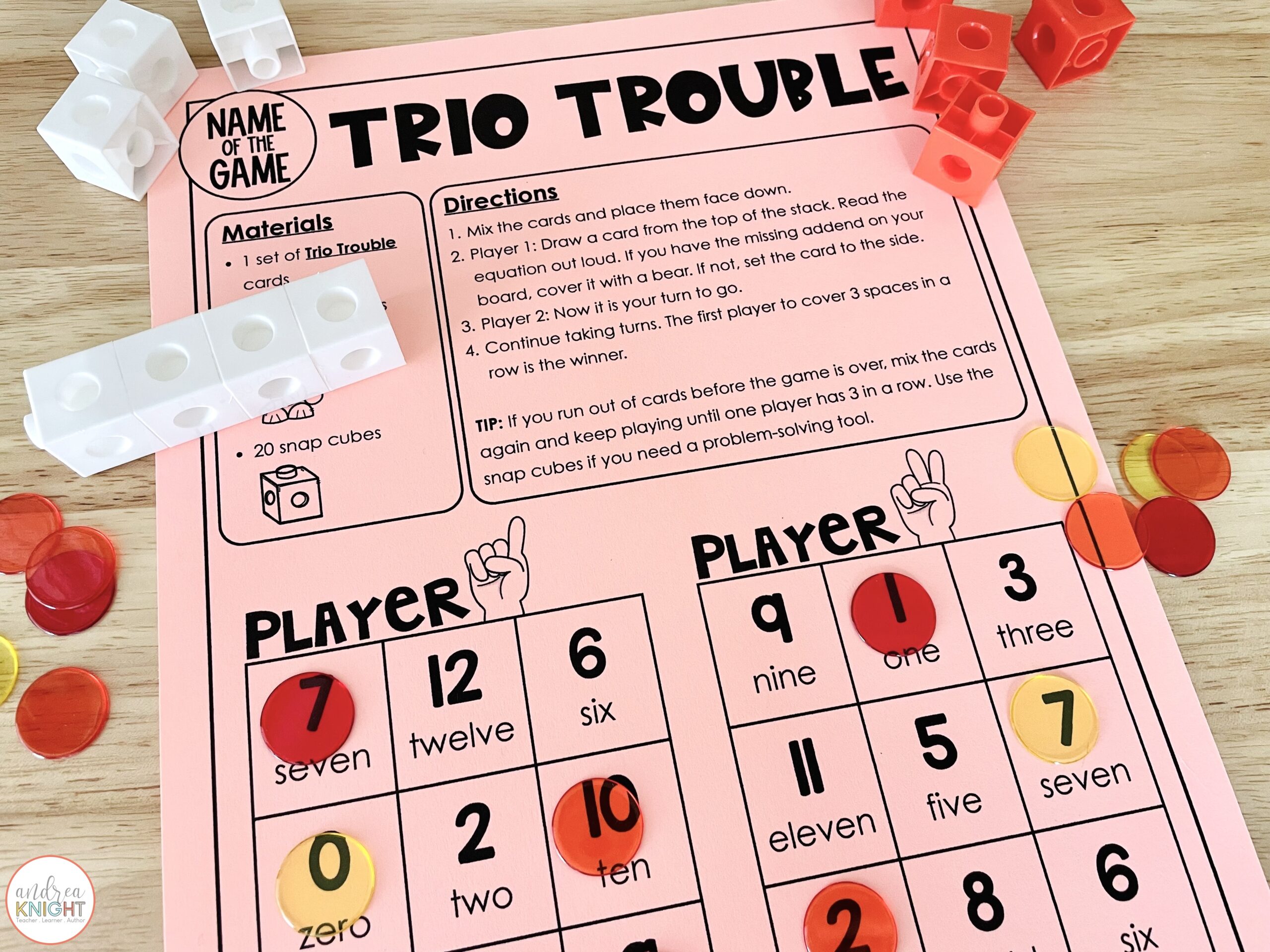 Fun Math Games for 1st Graders Andrea Knight