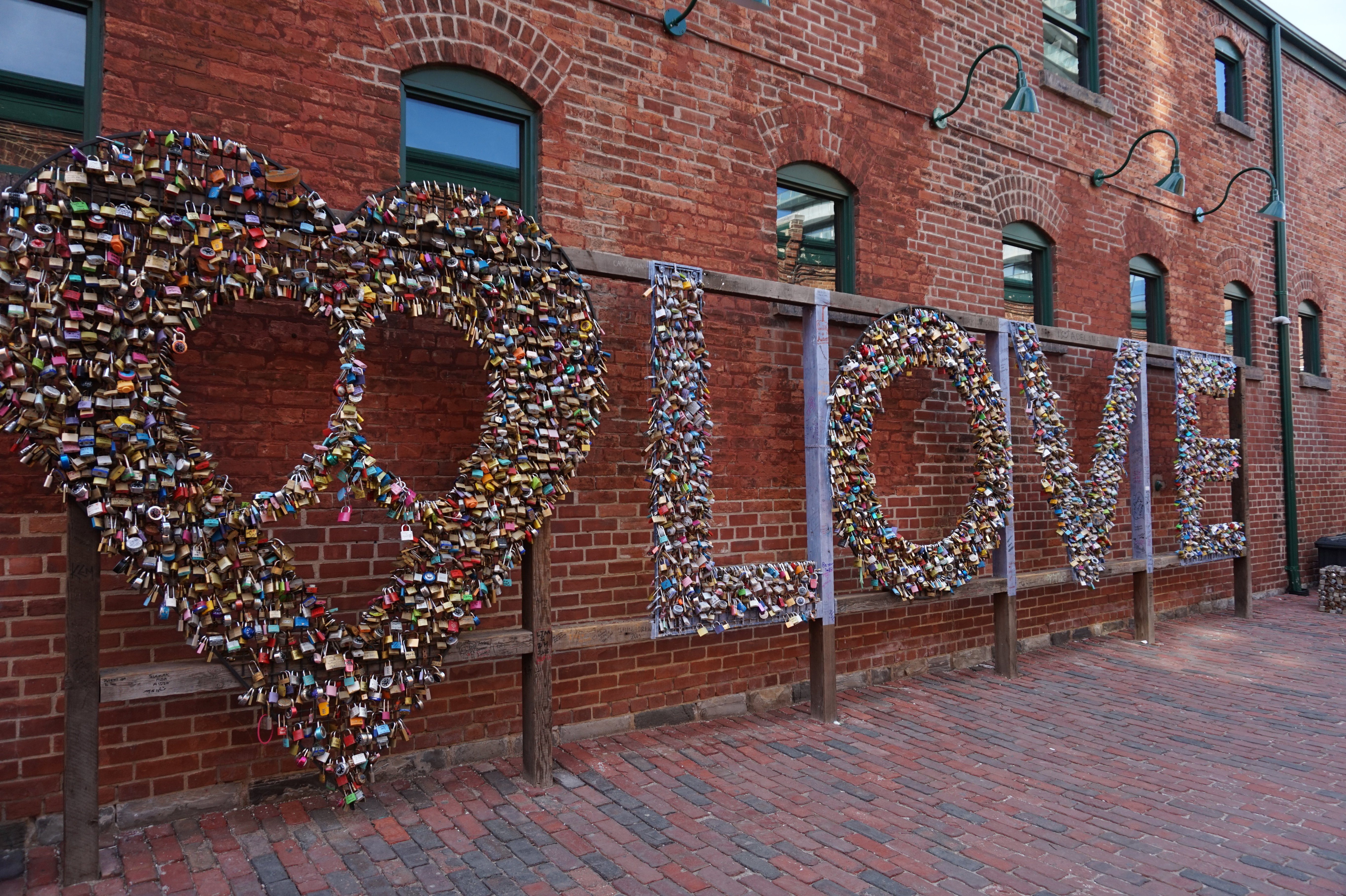 Visiting the Distillery District Love Locks in Toronto Andrea Peacock