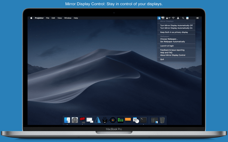Mirror Display Control macOS app