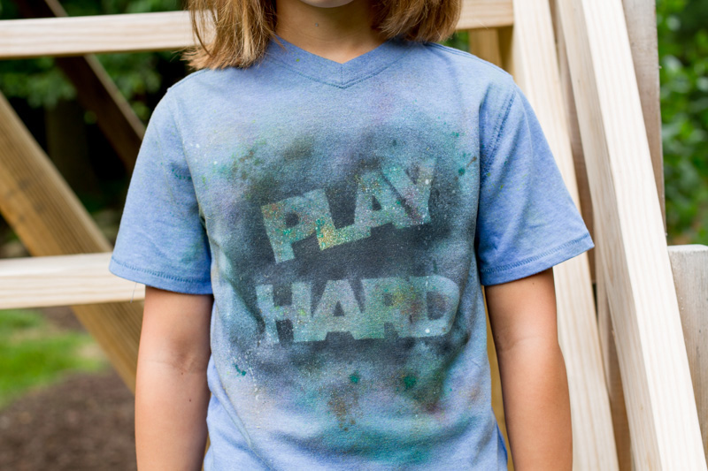 Play Hard Splatter Paint TShirt Tutorial