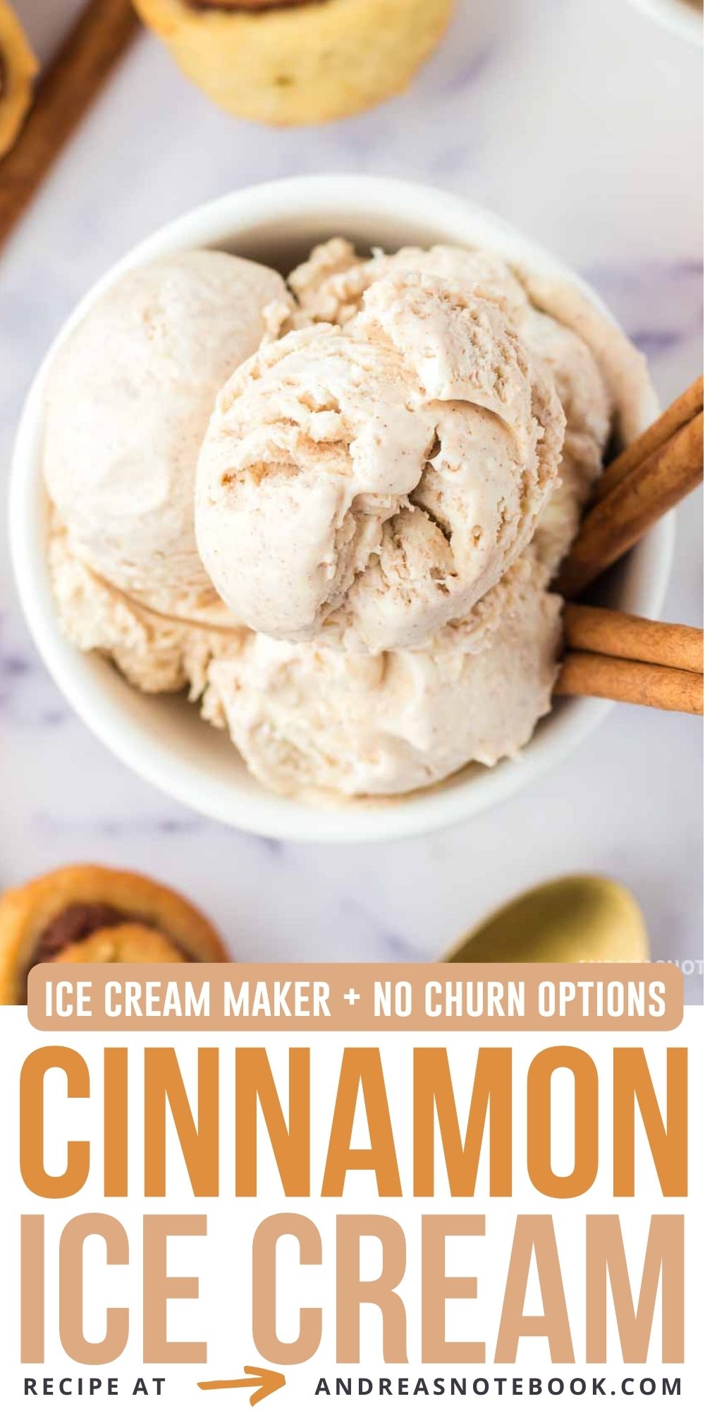 Creamy Cinnamon Ice Cream Recipe (No Eggs)