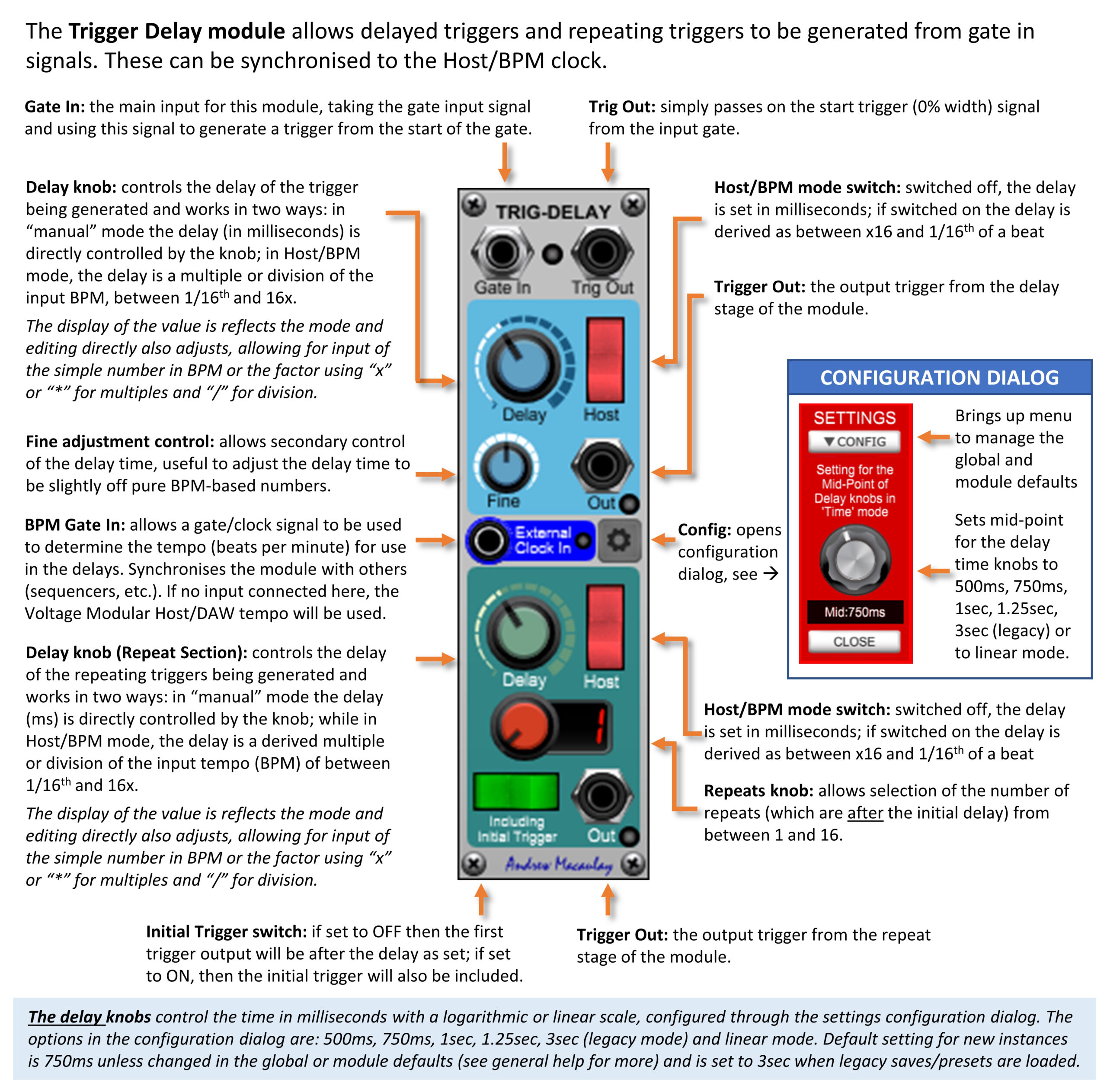 Help Trigger Delay Andrew Macaulay Modules