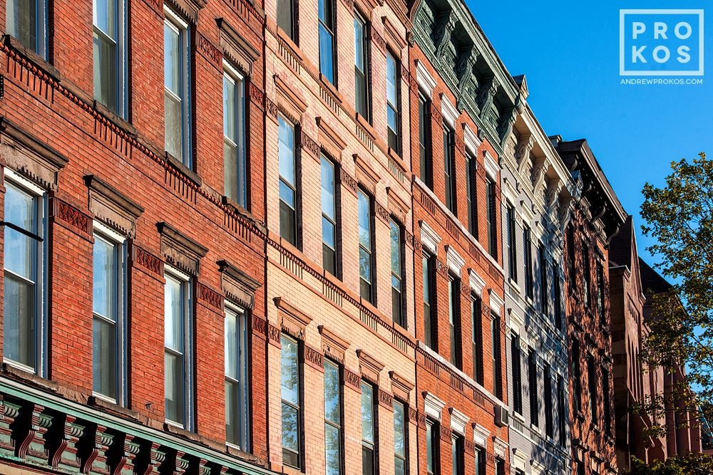 Washington Street Facades, Hoboken I Framed Photograph by Andrew Prokos