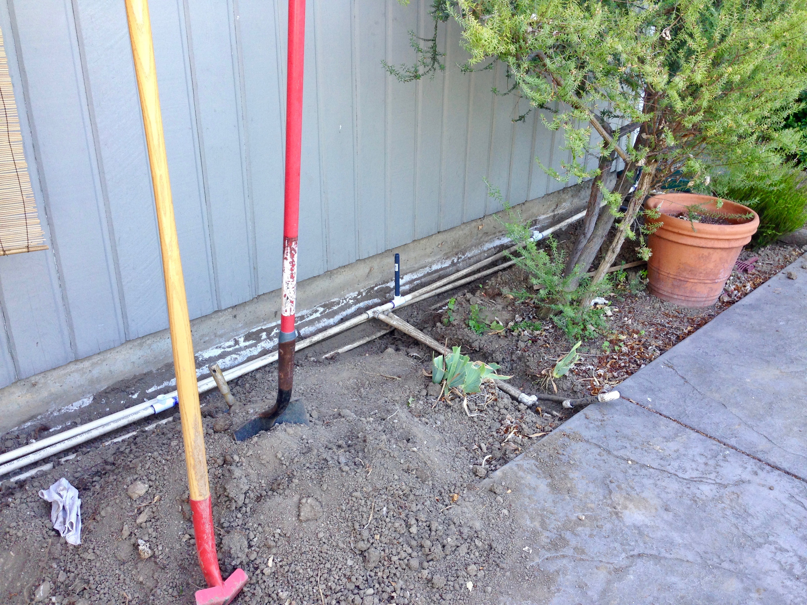 Wednesday Gardening Irrigation Redo Andrew's View of the Week