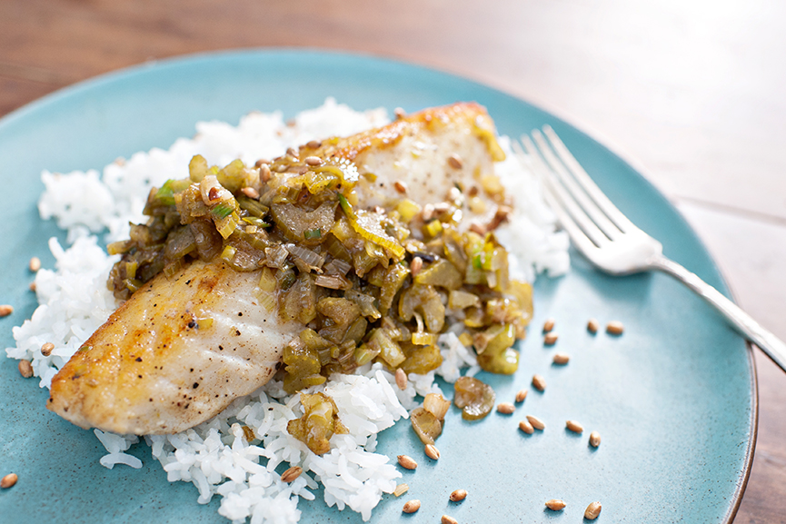 Halibut with Brown Butter, Lemon & Aged Fish Sauce Andrew Zimmern