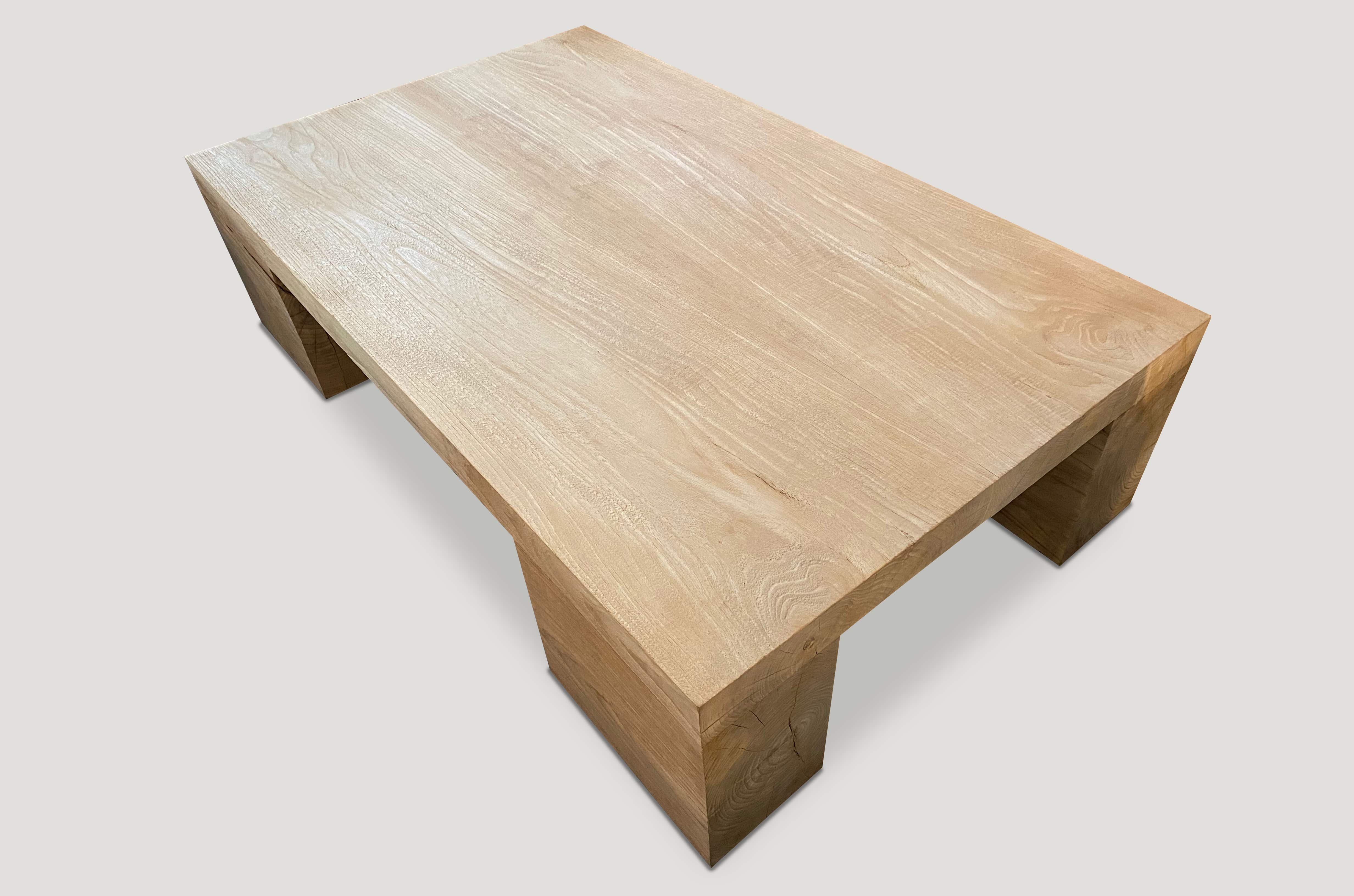 Bleached Teak Coffee Table 17R Andrianna Shamaris