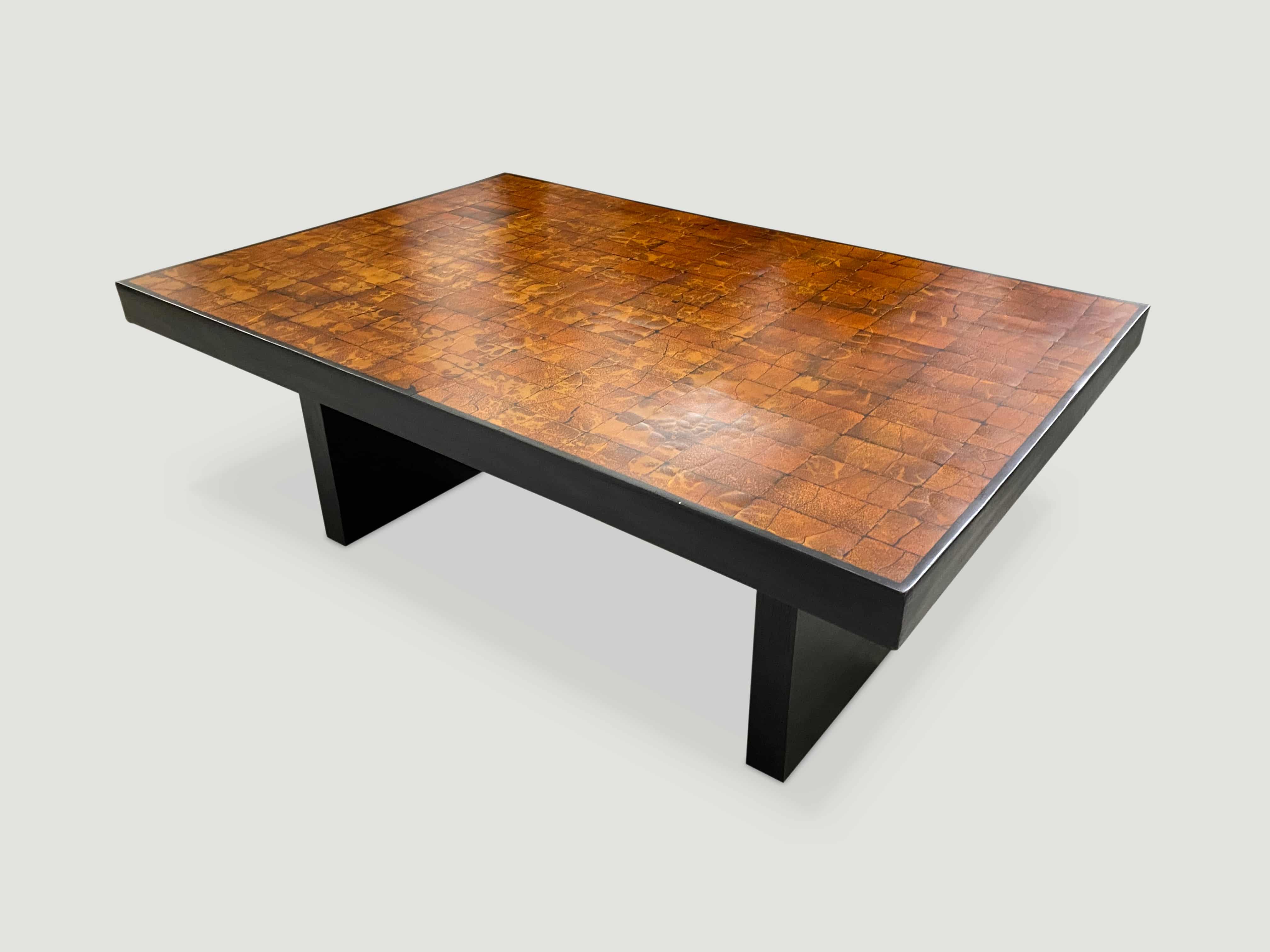 Cracked Coconut Shell Coffee Table 8FN Andrianna Shamaris