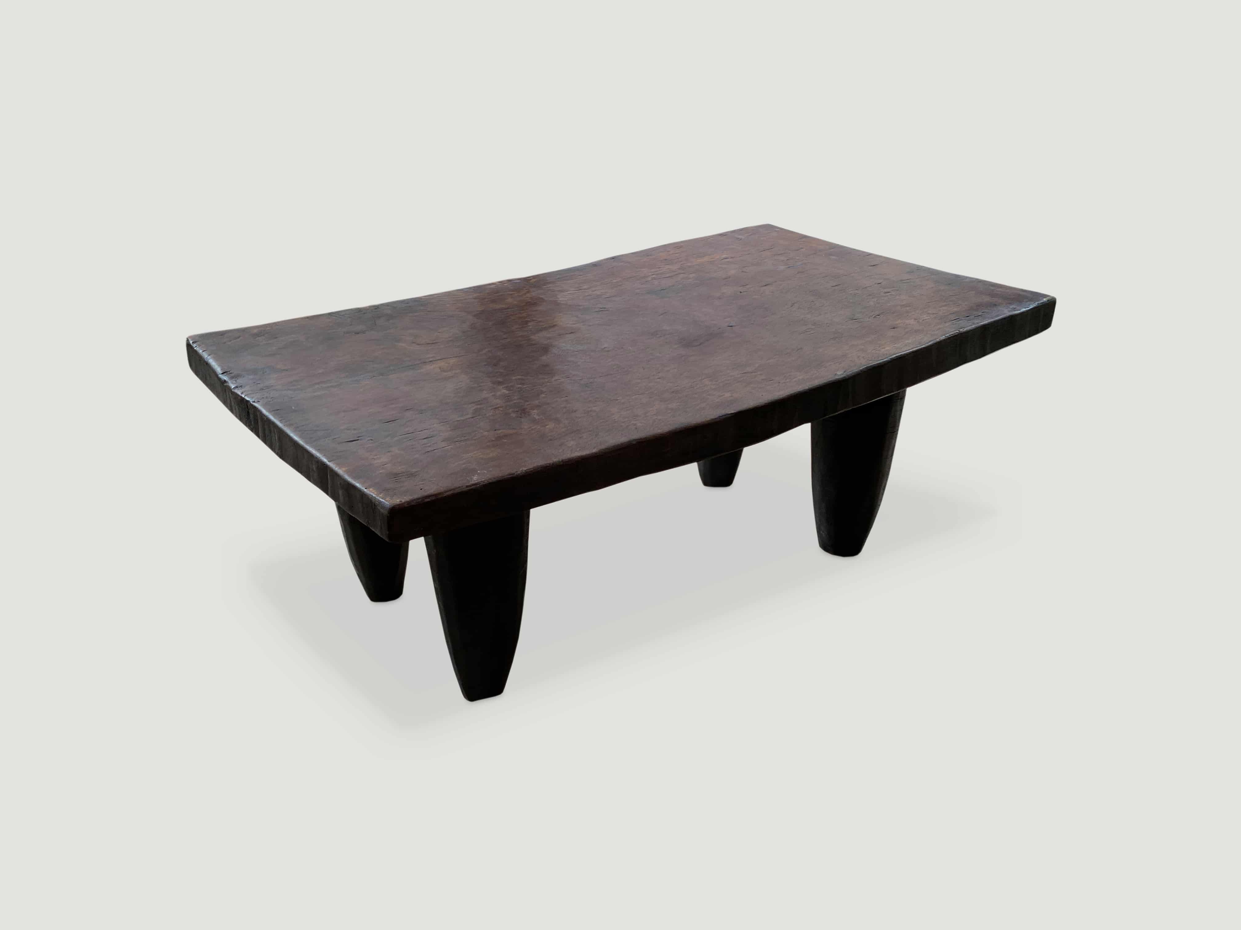 Iroko Wood African Bench or Coffee Table A4F Andrianna Shamaris