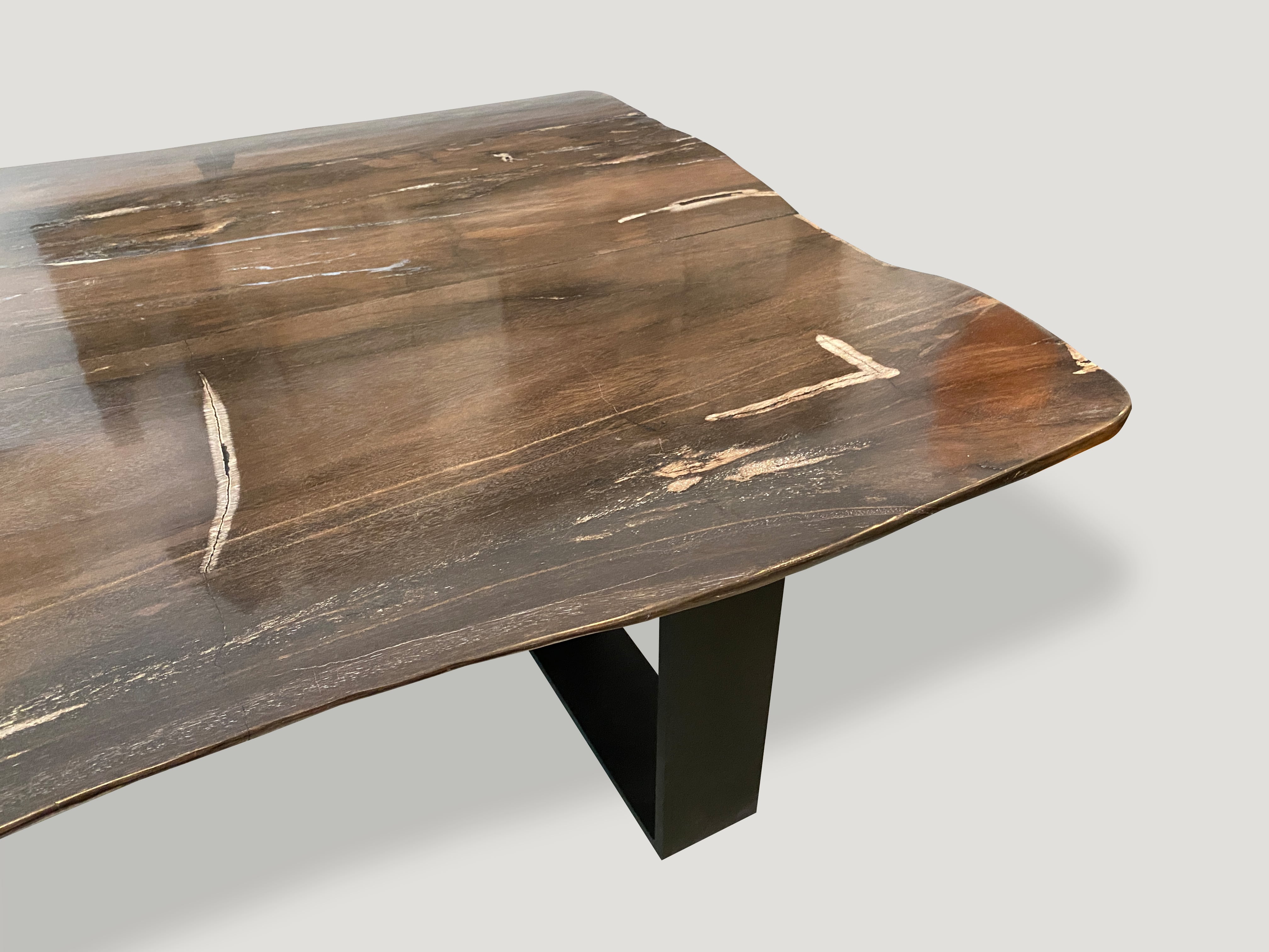 Super Smooth Petrified Wood Dining Table 88CH Andrianna Shamaris
