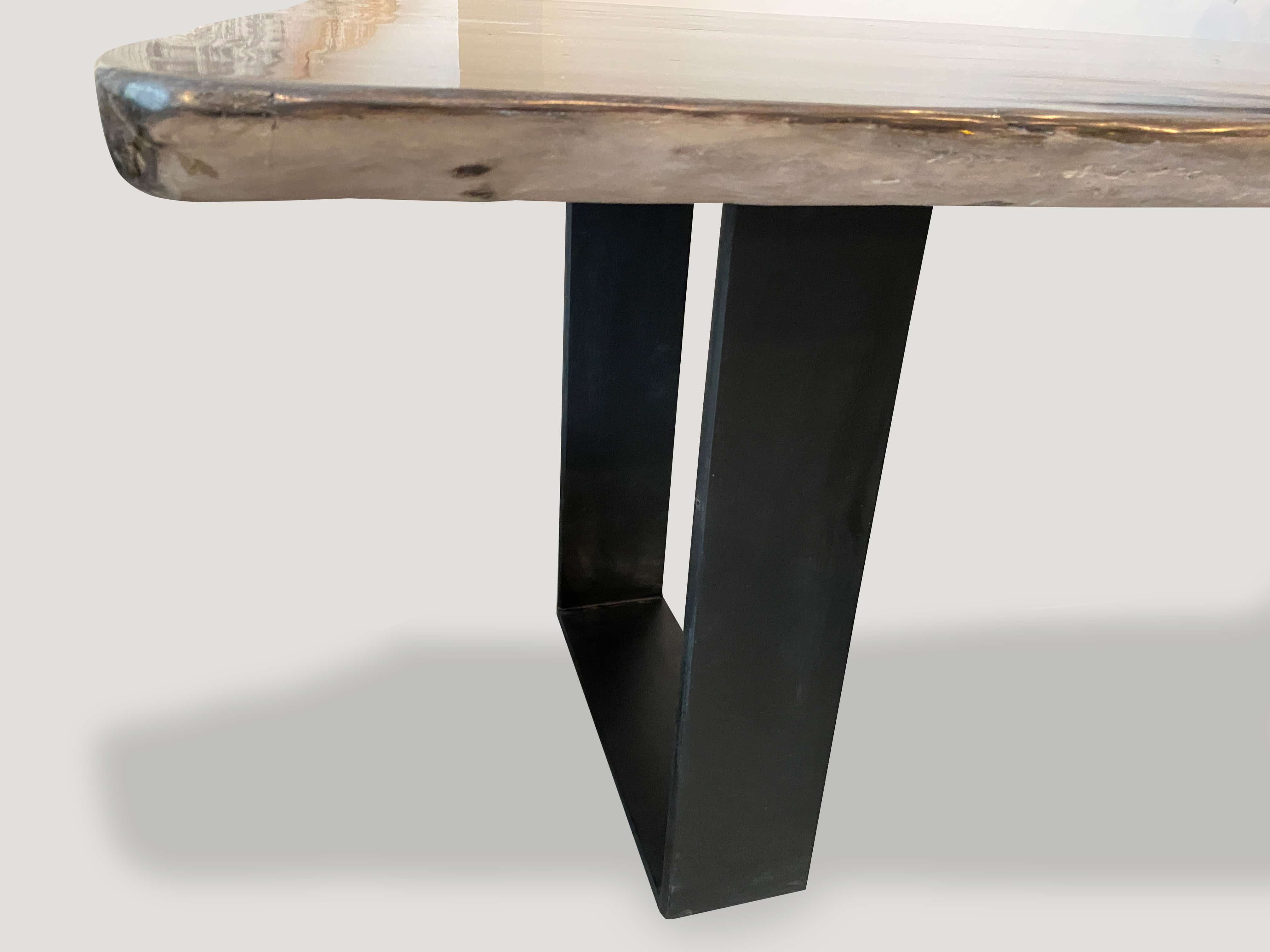 Super Smooth Petrified Wood Dining Table 88CH Andrianna Shamaris