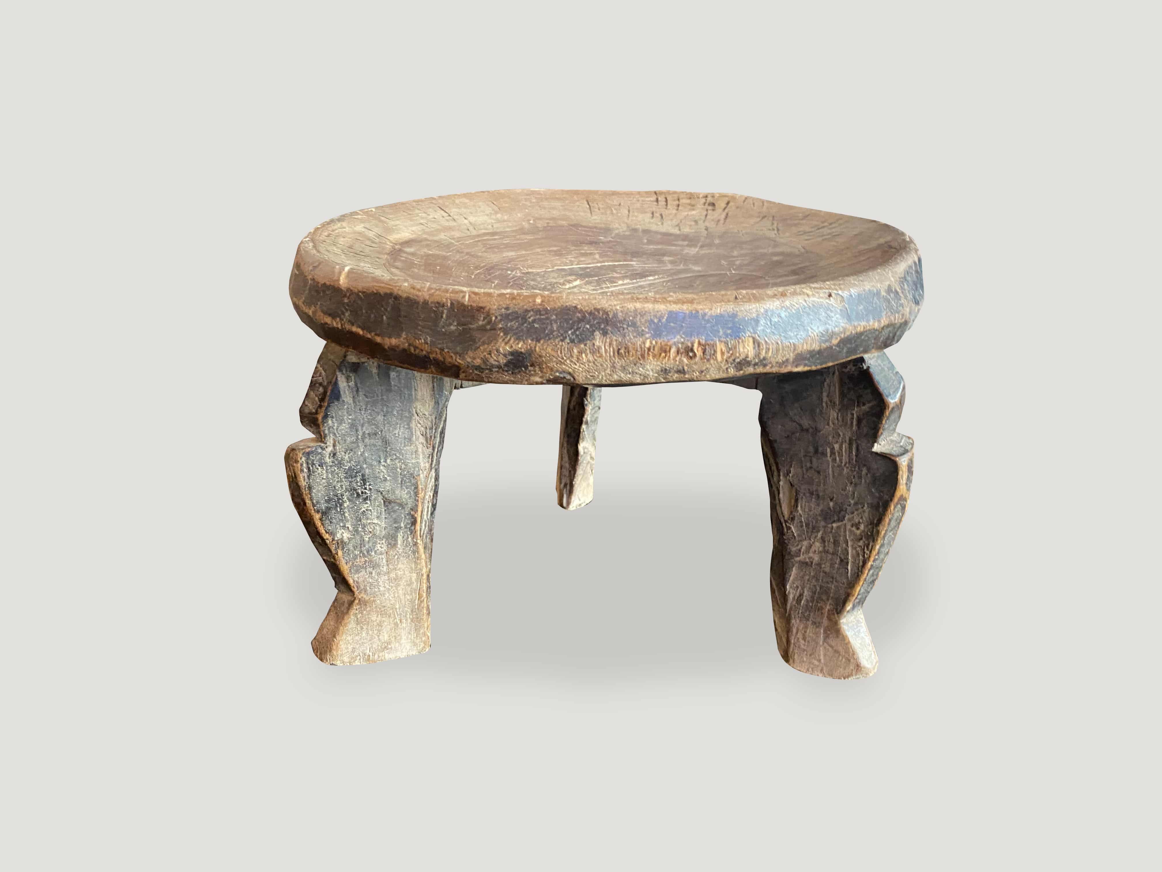 Antique African Side Table, Stool or Bowl 34HA Andrianna Shamaris