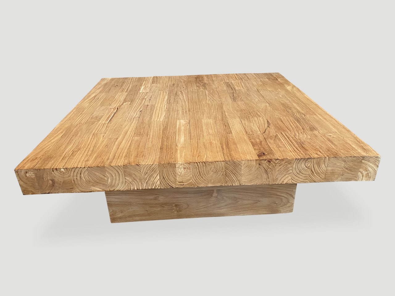 Reclaimed Square Natural Teak Coffee Table 88AG Andrianna Shamaris