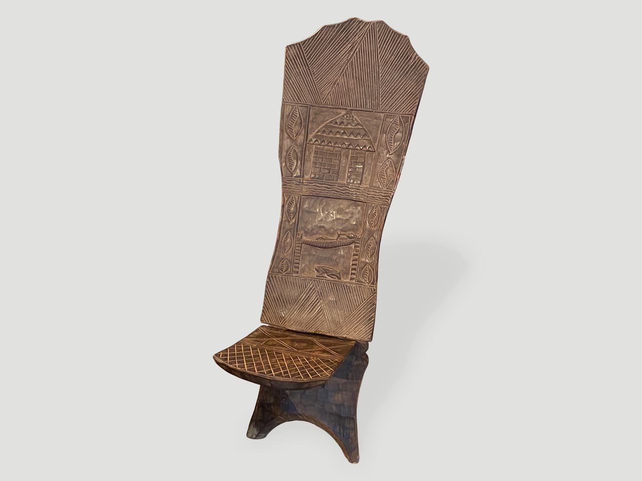 Rare Antique African Palaver Chair 15AA Andrianna Shamaris