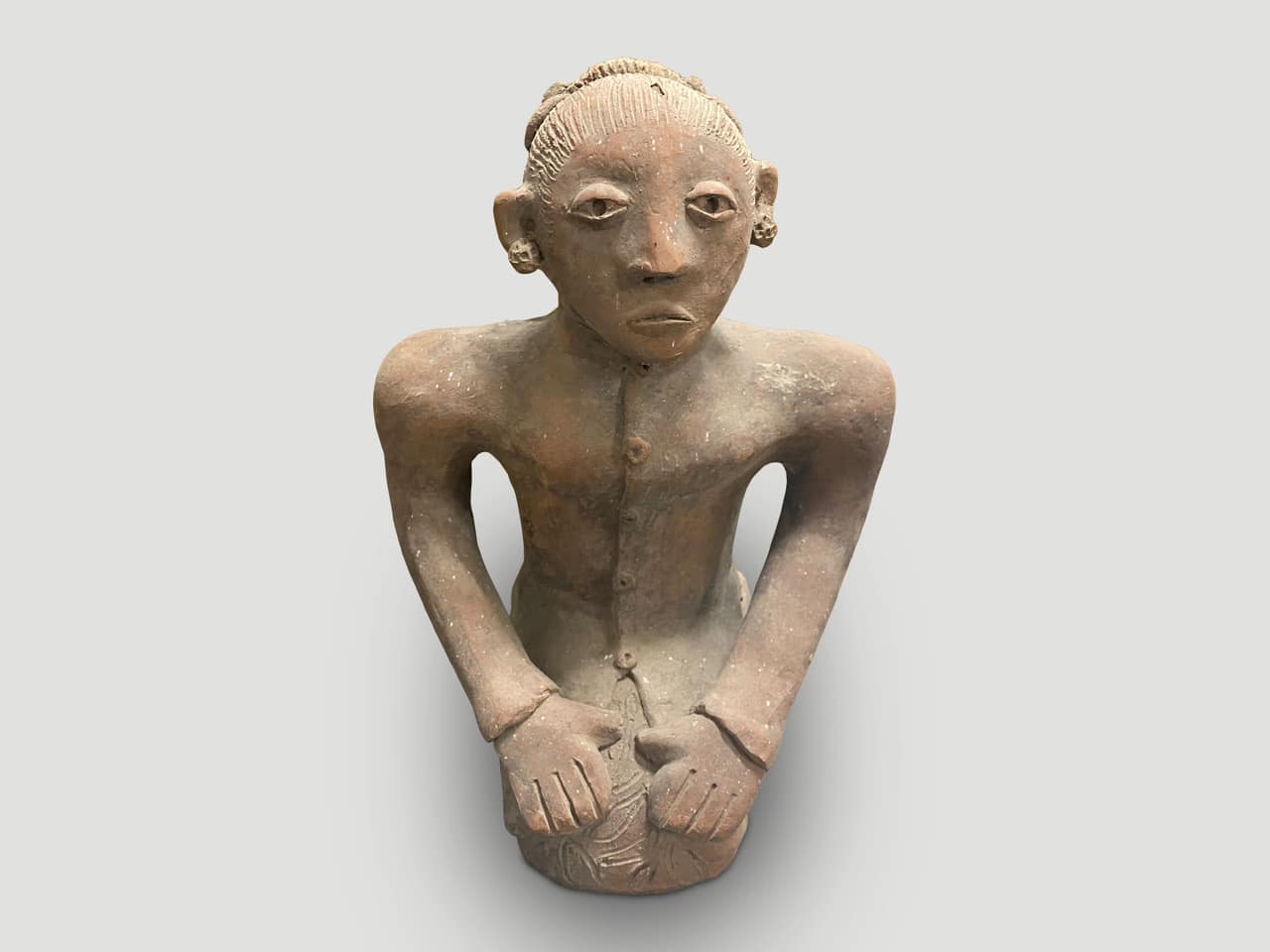 Hand Made Antique Clay Statue 44AE Andrianna Shamaris