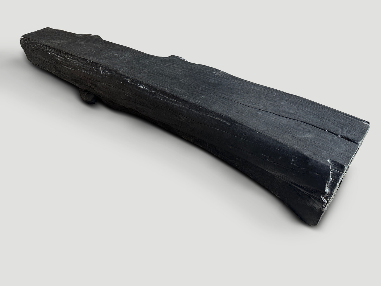 Impressive Sculptural Charred Bench 700GR Andrianna Shamaris