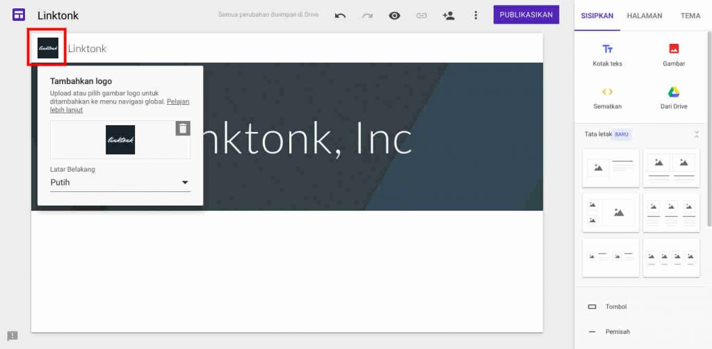 Cara Membuat Google Sites Untuk Company Profile, Portofolio, Dll