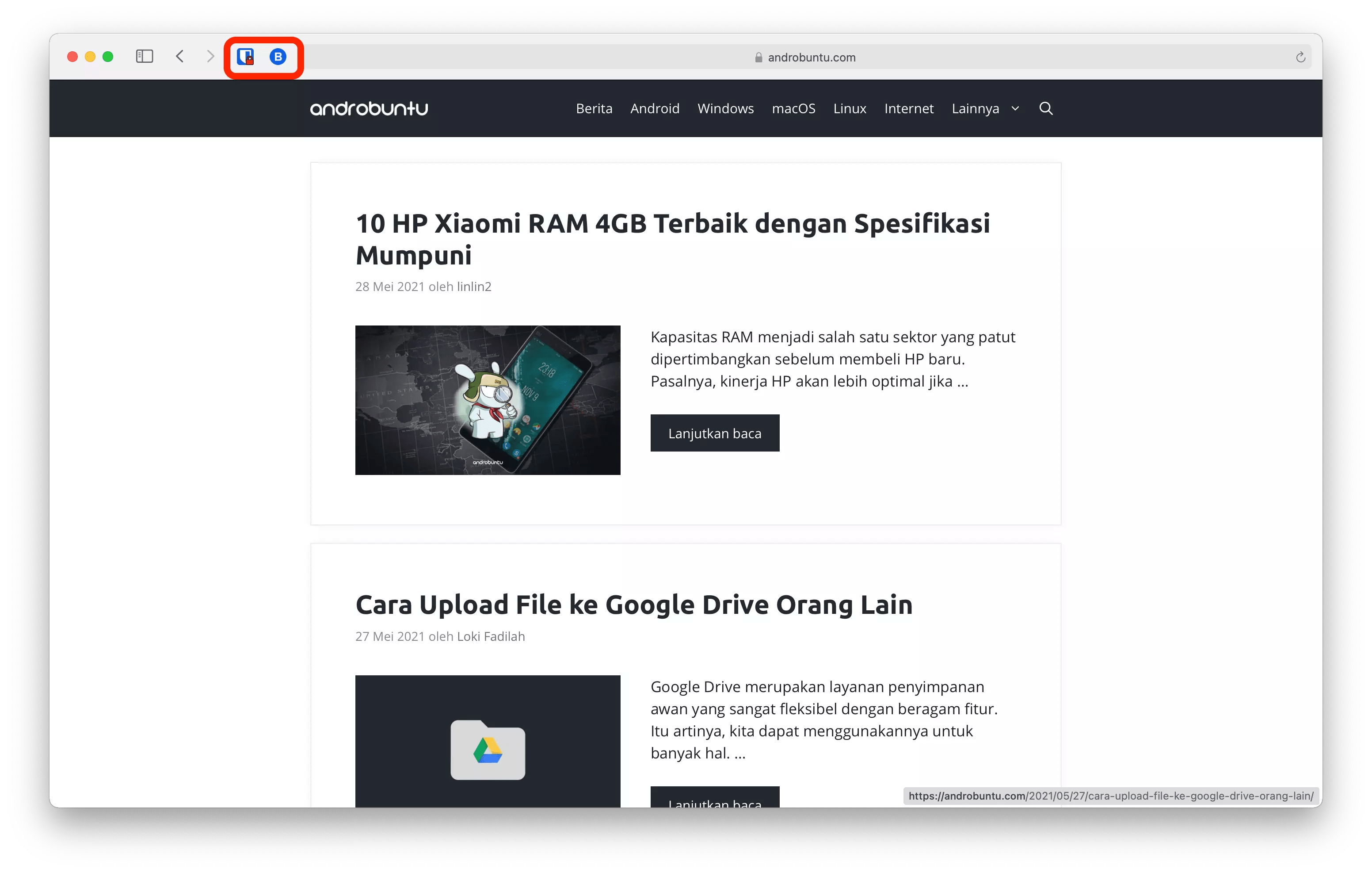 Cara Menghapus Ekstensi di Safari - Androbuntu