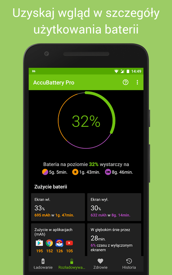 AccuBattery dla Huawei do pobrania APPS