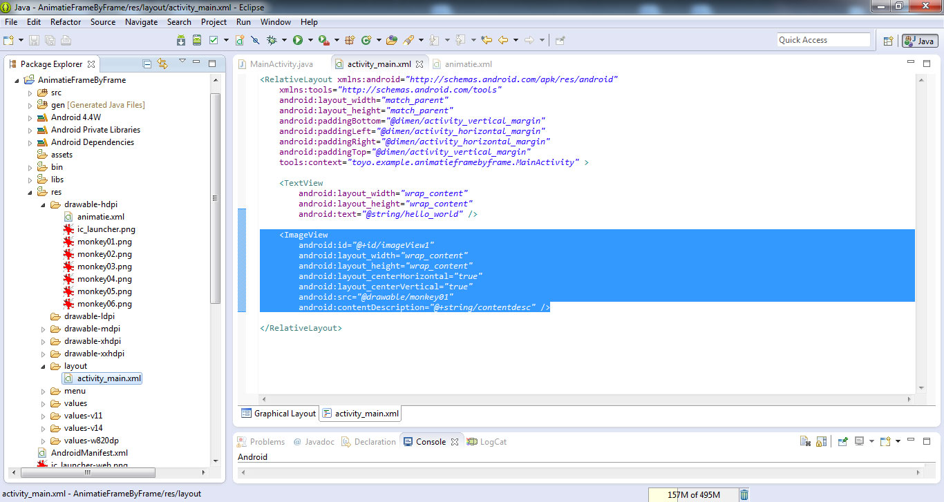 Tutorial 5 Tipuri de animatii Animatia frame by frame Android