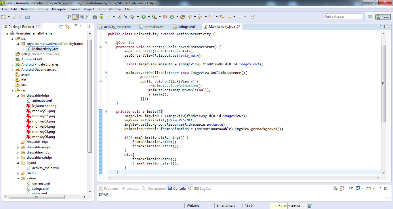 Tutorial 5 Tipuri de animatii Animatia frame by frame Android