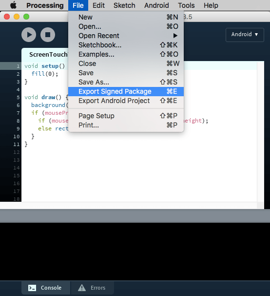 Processing for Android