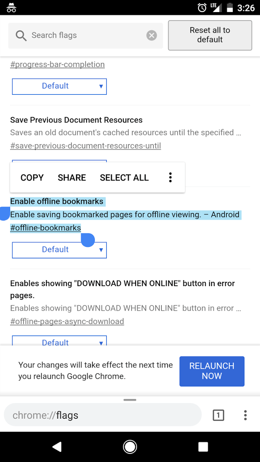 Soon you will be able to save offline favorites with Chrome for Android
