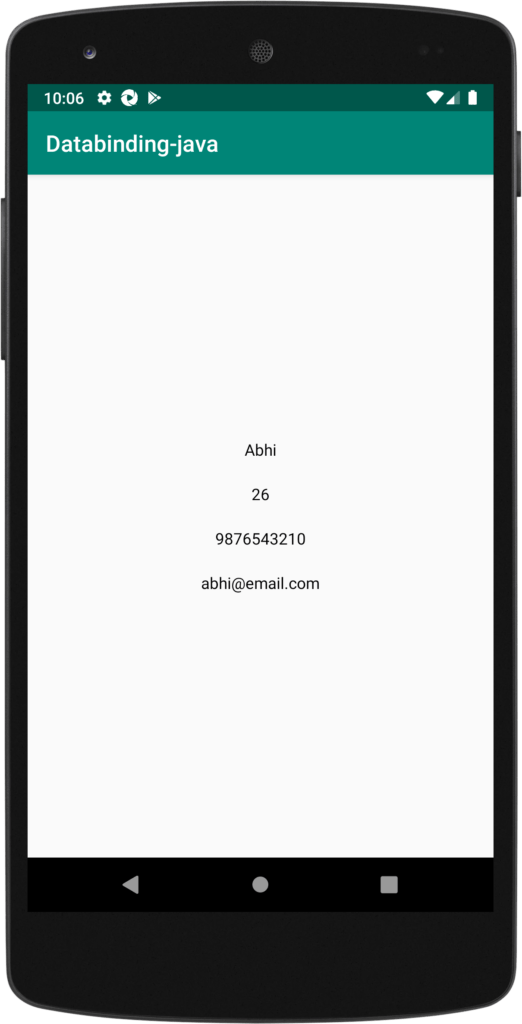 Android Data Binding Library java jet pack AndroidCoding.in