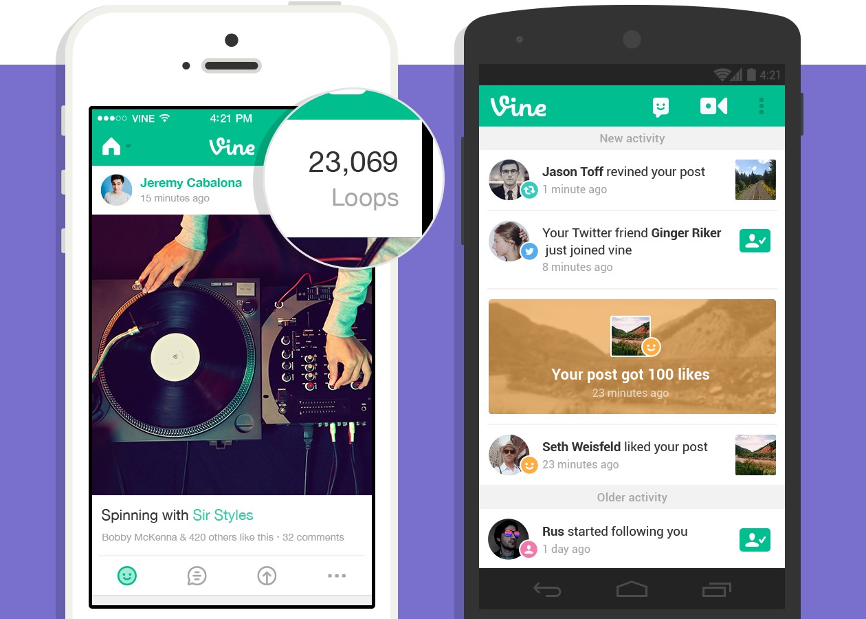 New Vine update includes loop counts, app redesign Android Community