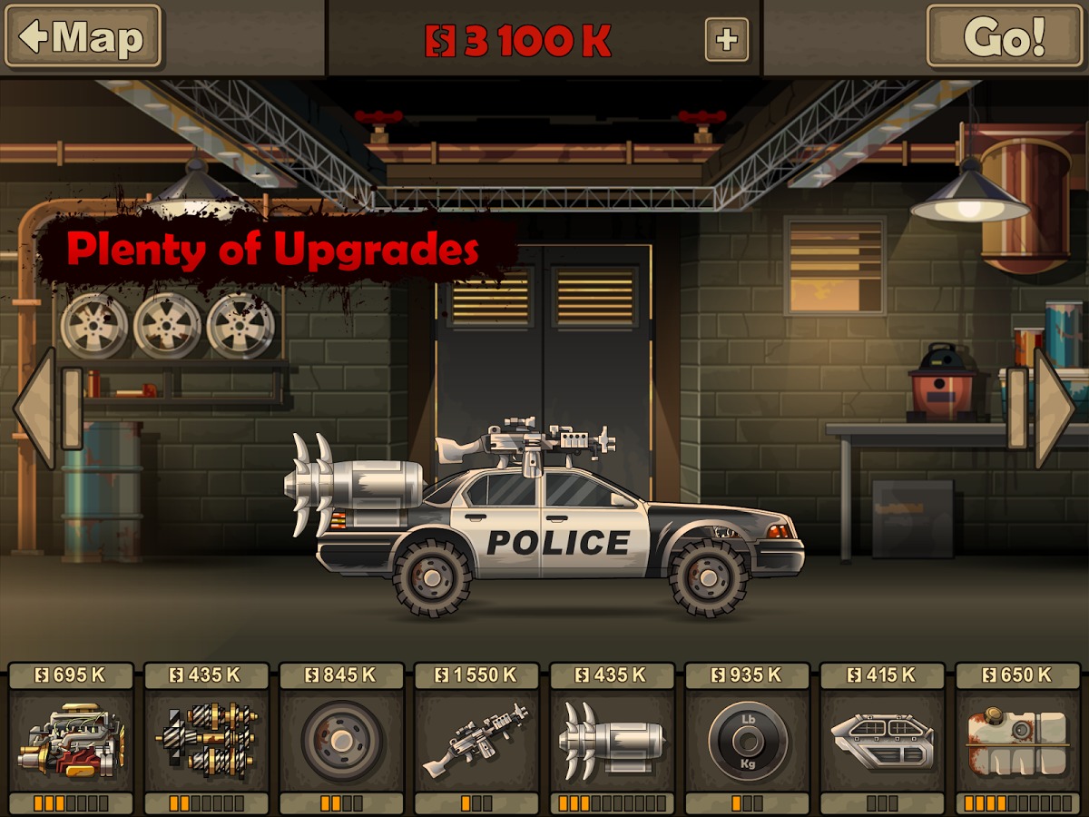 Drive through the zombie horde to survive in Earn To Die 2 Android
