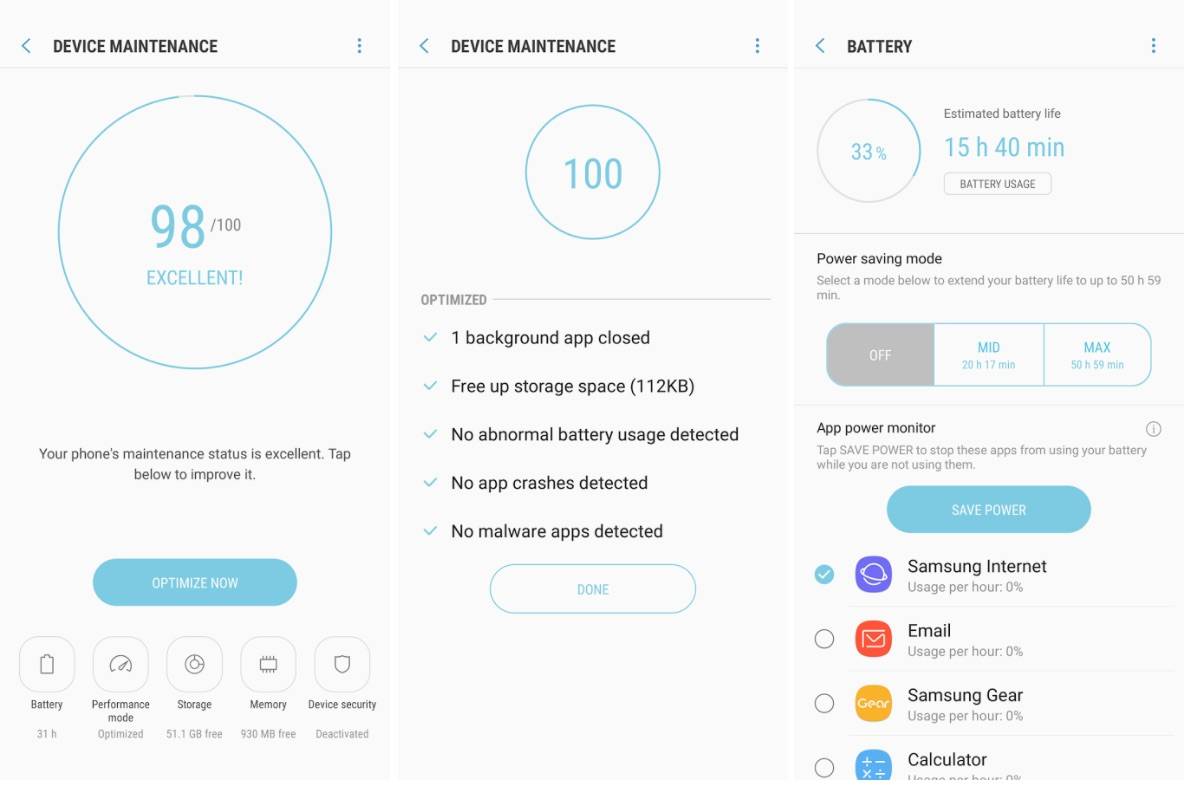 Samsung Device Maintenance tool now on Google Play Store Android