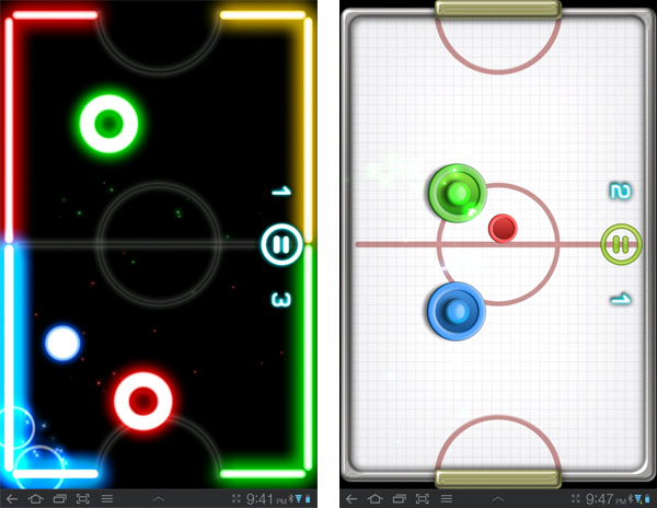 Glow Hockey 2 Realistic Air Hockey on a Tablet with 2 Player Mode Android CowboyAndroid Cowboy