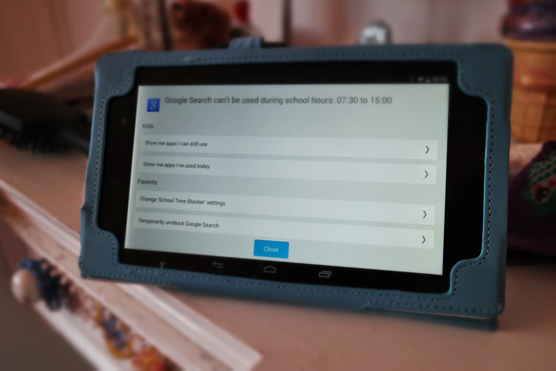 Get better control of your kids tablet with Screen Time Android
