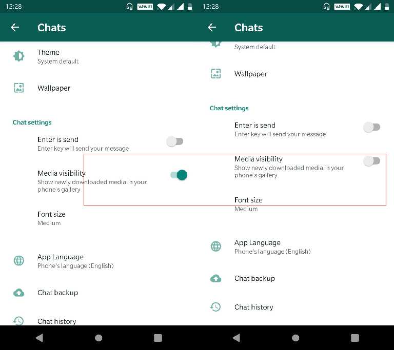 How to disable photo saving on WhatsApp on Android