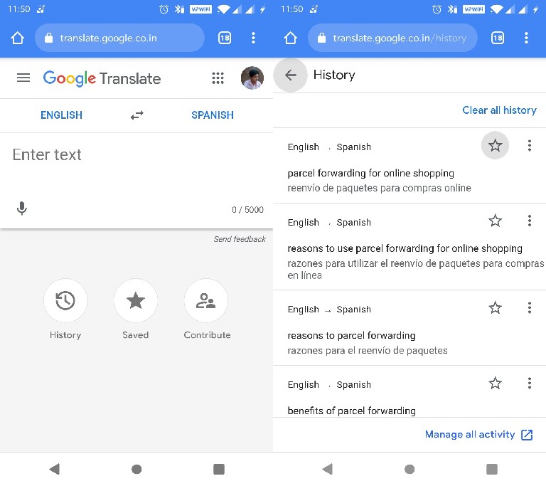 How To View Google Translate History On Mobile